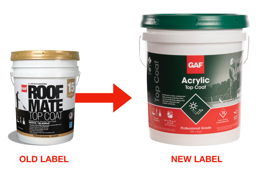 GAF Acrylic Top Coat (Formally Roof Mate™ Top Coat)